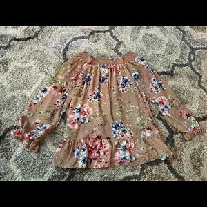 Floral off the shoulder top